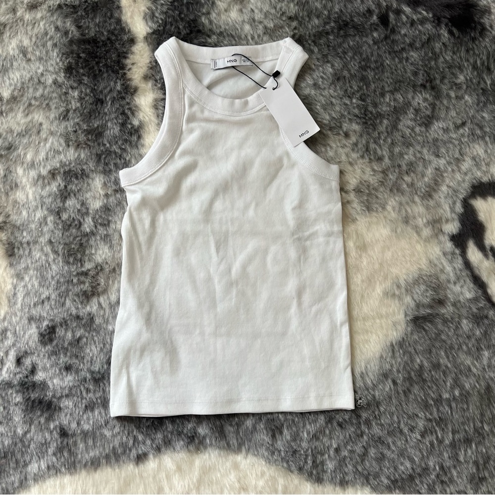 MANGO - Halter Ribbed Tank